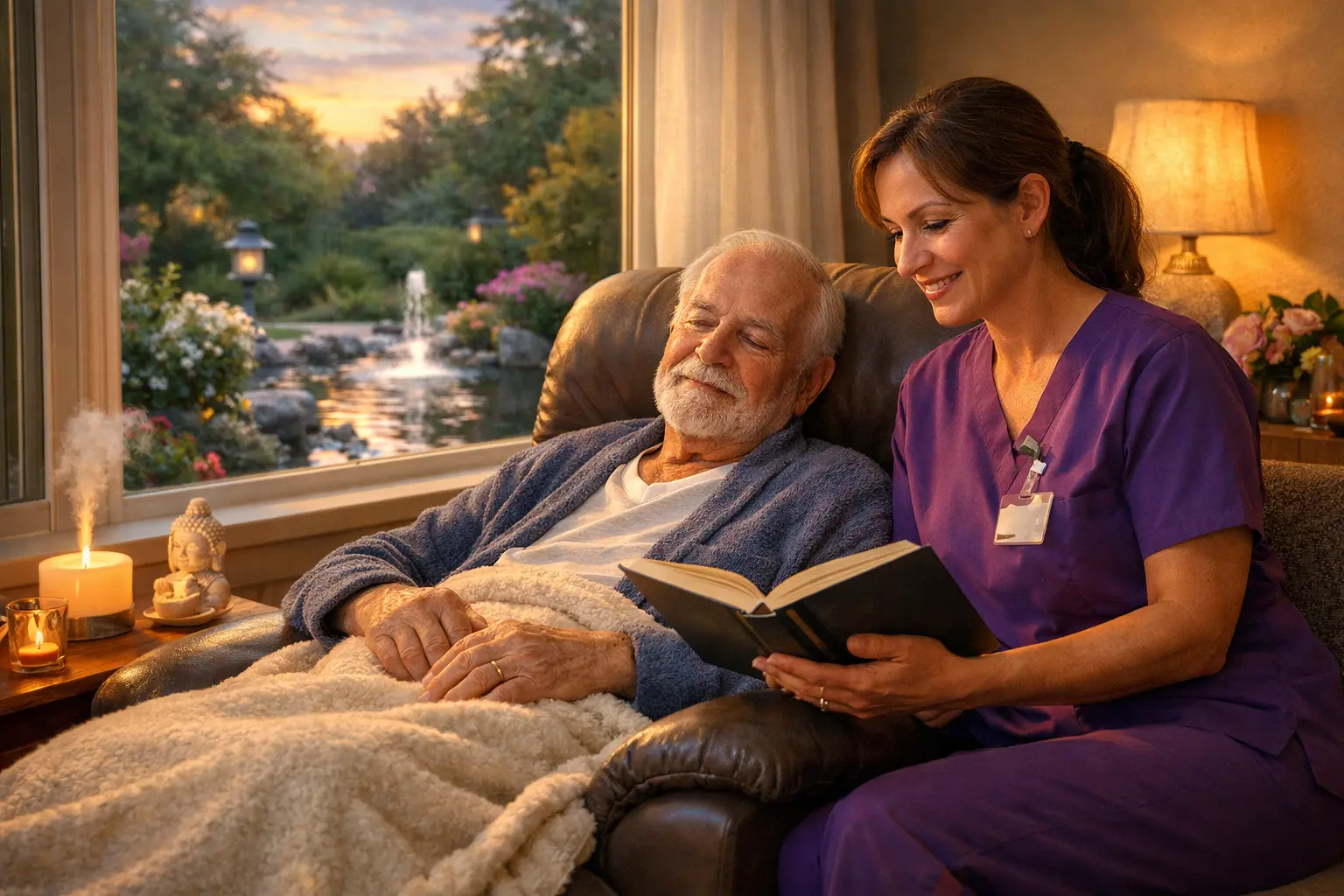 A calm moment of care at home